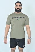 Endovar Signature Logo Sports T-Shirt- Olive Grey
