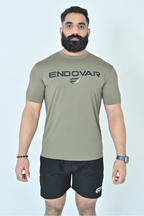 Endovar Signature Logo Sports T-Shirt- Olive Grey
