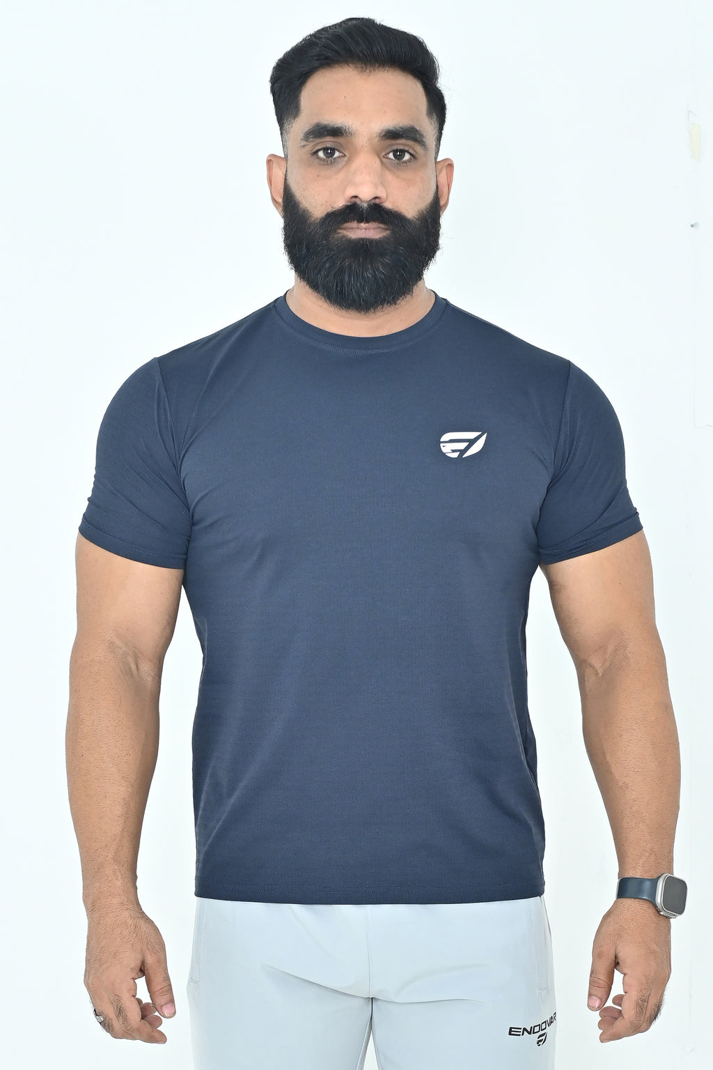 Sprint Line Performance T-Shirt - Navy Blue