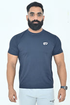 Sprint Line Performance T-Shirt - Navy Blue