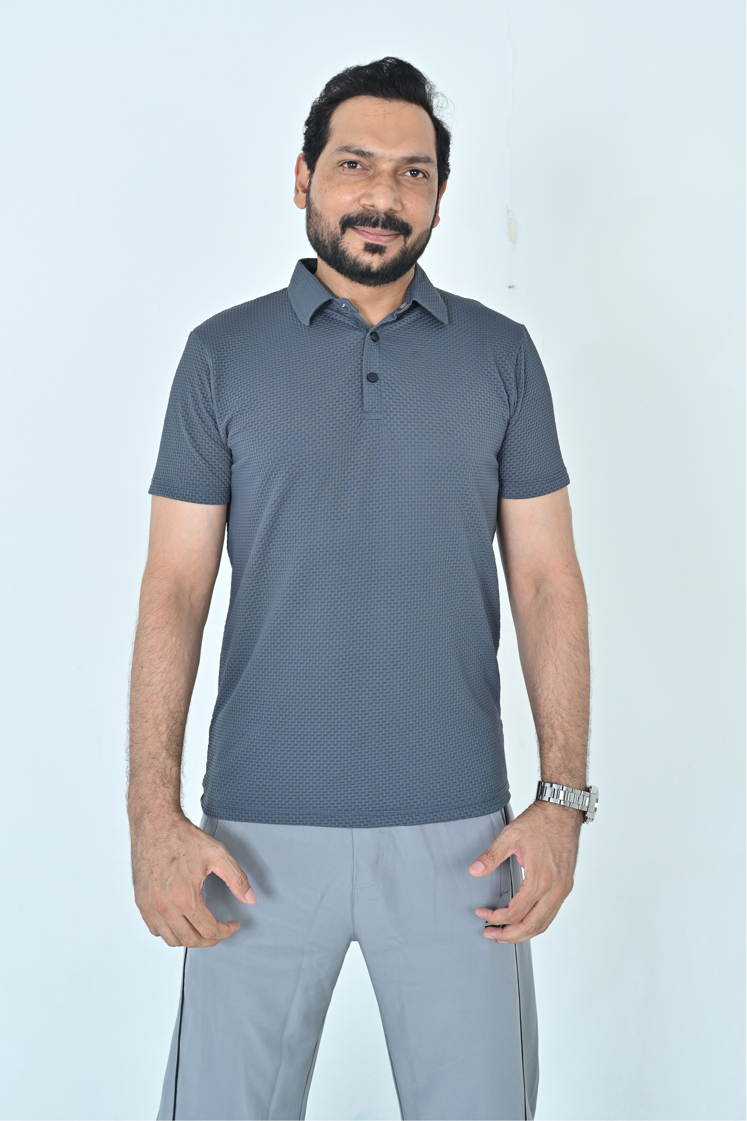 Textured Polo T-Shirt
