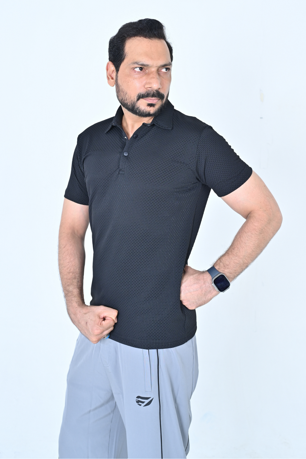 Textured Polo T-Shirt