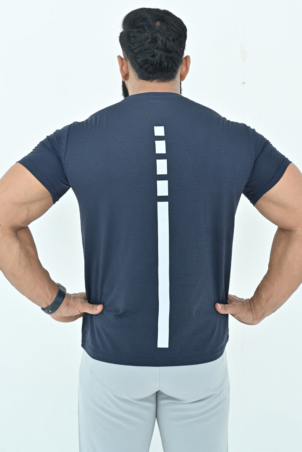 Sprint Line Performance T-Shirt - Navy Blue