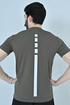 Sprint Line Performance T-Shirt - Olive Grey
